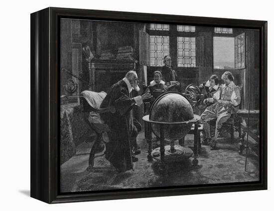 Galileo Galilei Italian Astronomer Visited by the English Poet John Milton-Henry Wolf-Framed Premier Image Canvas