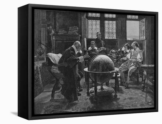 Galileo Galilei Italian Astronomer Visited by the English Poet John Milton-Henry Wolf-Framed Premier Image Canvas