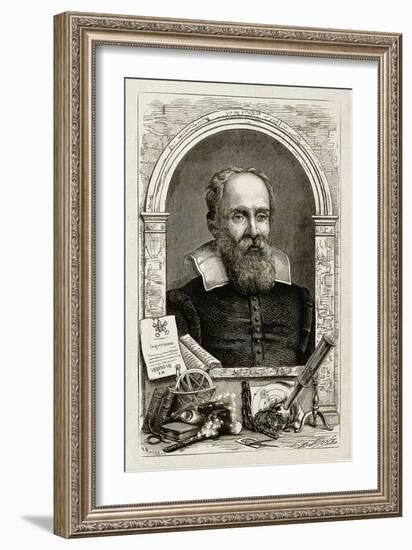 Galileo Galilei, Italian Astronomer-Science Source-Framed Giclee Print