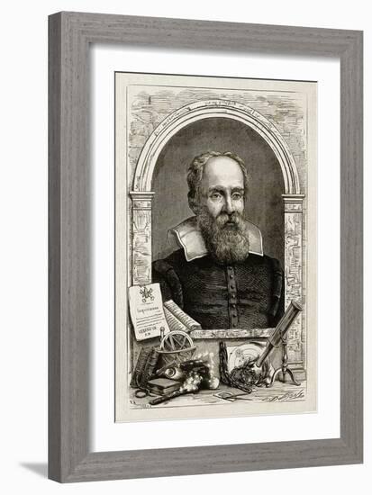 Galileo Galilei, Italian Astronomer-Science Source-Framed Giclee Print