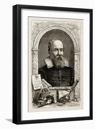 Galileo Galilei, Italian Astronomer-Science Source-Framed Giclee Print