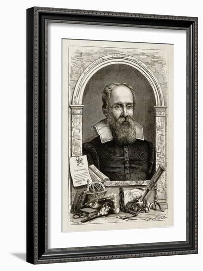 Galileo Galilei, Italian Astronomer-Science Source-Framed Giclee Print