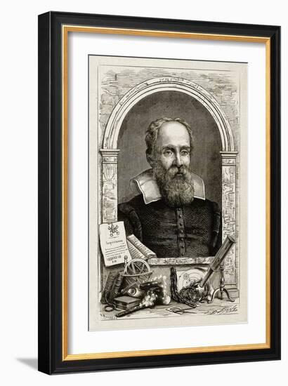 Galileo Galilei, Italian Astronomer-Science Source-Framed Giclee Print