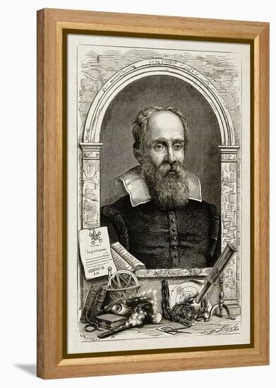 Galileo Galilei, Italian Astronomer-Science Source-Framed Premier Image Canvas