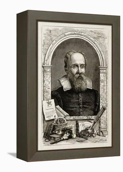 Galileo Galilei, Italian Astronomer-Science Source-Framed Premier Image Canvas