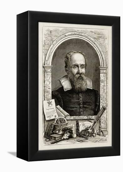 Galileo Galilei, Italian Astronomer-Science Source-Framed Premier Image Canvas