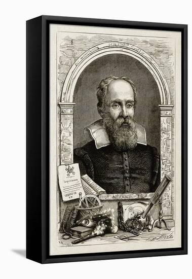 Galileo Galilei, Italian Astronomer-Science Source-Framed Premier Image Canvas