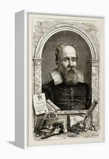 Galileo Galilei, Italian Astronomer-Science Source-Framed Premier Image Canvas