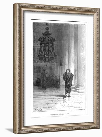 Galileo Observing the Swaying of the Chandelier in Pisa Cathedral, C1584-null-Framed Giclee Print