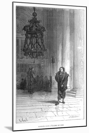 Galileo Observing the Swaying of the Chandelier in Pisa Cathedral, C1584-null-Mounted Giclee Print