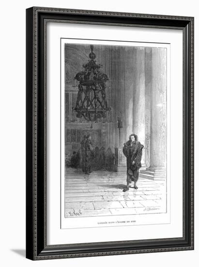 Galileo Observing the Swaying of the Chandelier in Pisa Cathedral, C1584-null-Framed Giclee Print