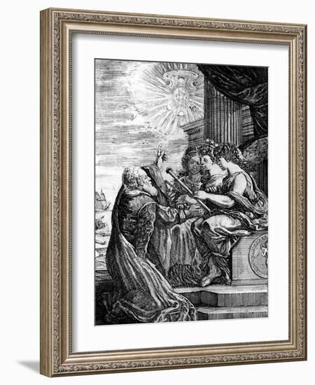 Galileo Presenting His Telescope to the Muses, 1655-56-null-Framed Giclee Print