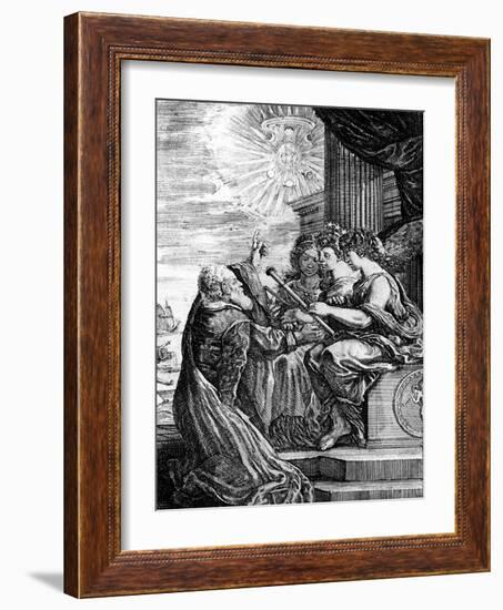 Galileo Presenting His Telescope to the Muses, 1655-56-null-Framed Giclee Print