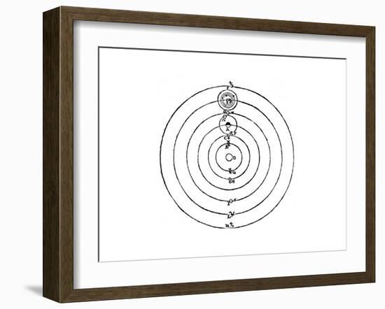 Galileo's Diagram of the Copernican System of the Universe-Galileo Galilei-Framed Premium Giclee Print