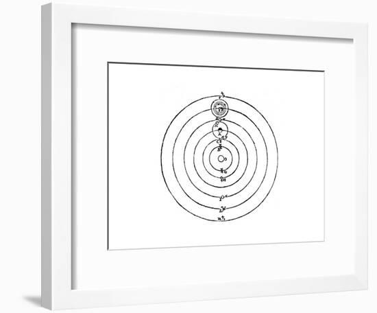 Galileo's Diagram of the Copernican System of the Universe-Galileo Galilei-Framed Giclee Print