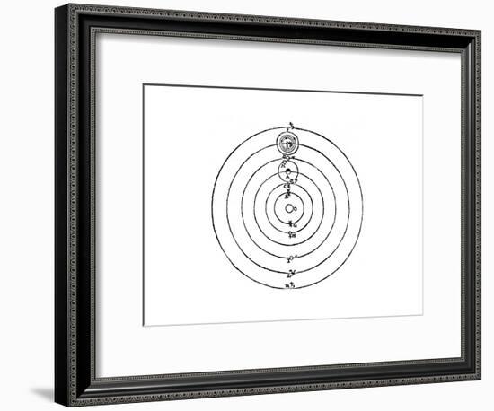 Galileo's Diagram of the Copernican System of the Universe-Galileo Galilei-Framed Giclee Print