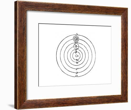 Galileo's Diagram of the Copernican System of the Universe-Galileo Galilei-Framed Giclee Print