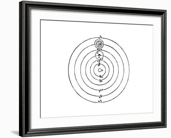 Galileo's Diagram of the Copernican System of the Universe-Galileo Galilei-Framed Giclee Print