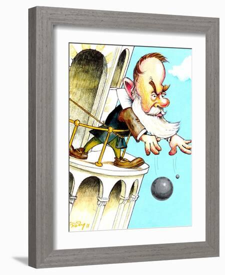 Galileo's Falling Bodies Experiment-Gary Brown-Framed Photographic Print