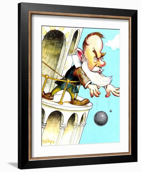 Galileo's Falling Bodies Experiment-Gary Brown-Framed Photographic Print