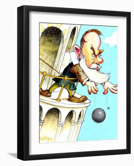 Galileo's Falling Bodies Experiment-Gary Brown-Framed Photographic Print