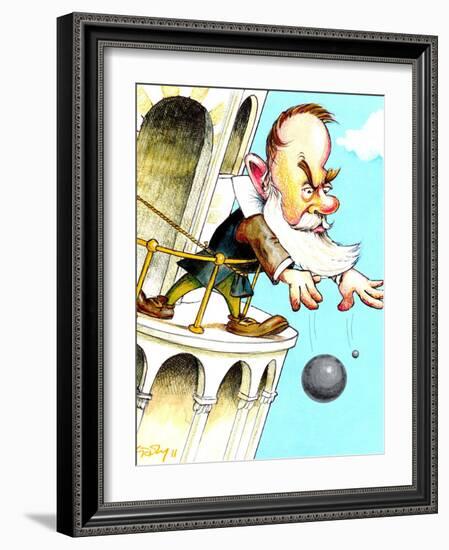 Galileo's Falling Bodies Experiment-Gary Brown-Framed Photographic Print