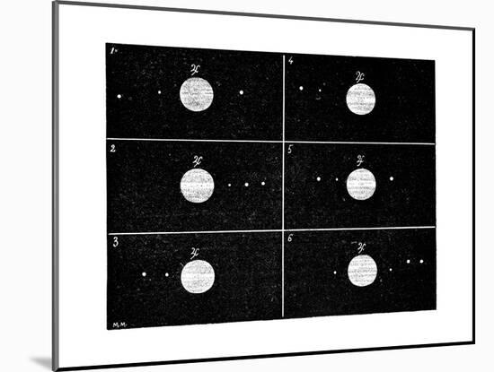 Galileo's Jovian Moon Observations, 1610-Science Photo Library-Mounted Giclee Print