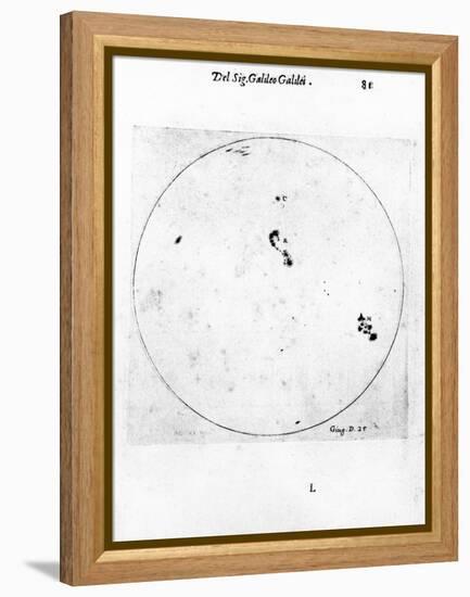 Galileo's Observation of Sunspots, 1613-Galileo Galilei-Framed Premier Image Canvas