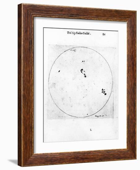 Galileo's Observation of Sunspots, 1613-Galileo Galilei-Framed Giclee Print