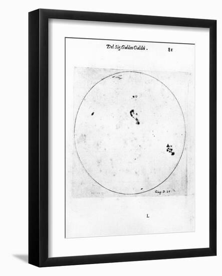 Galileo's Observation of Sunspots, 1613-Galileo Galilei-Framed Giclee Print