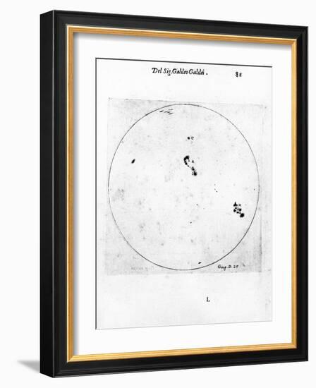 Galileo's Observation of Sunspots, 1613-Galileo Galilei-Framed Giclee Print