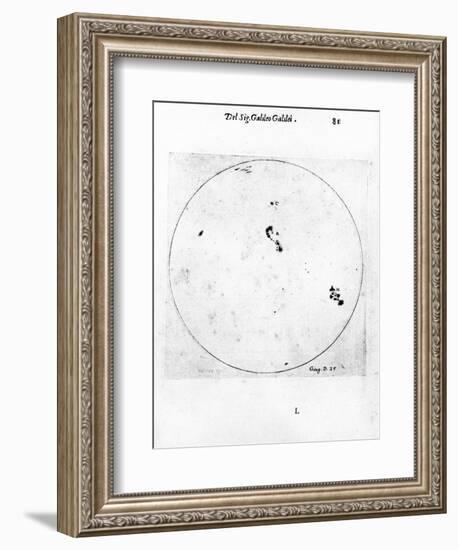 Galileo's Observation of Sunspots, 1613-Galileo Galilei-Framed Giclee Print