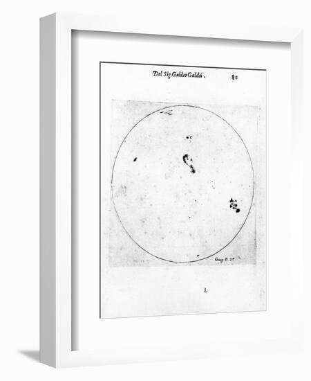 Galileo's Observation of Sunspots, 1613-Galileo Galilei-Framed Giclee Print