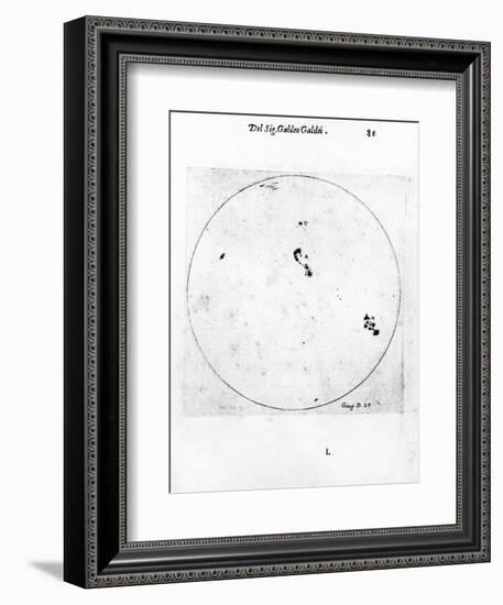 Galileo's Observation of Sunspots, 1613-Galileo Galilei-Framed Giclee Print