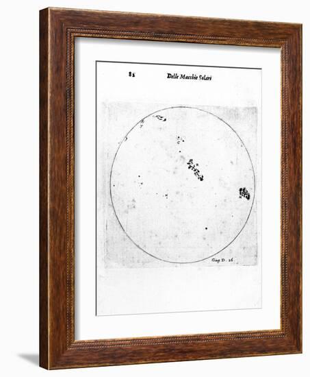 Galileo's Observation of Sunspots, 1613-Galileo Galilei-Framed Giclee Print