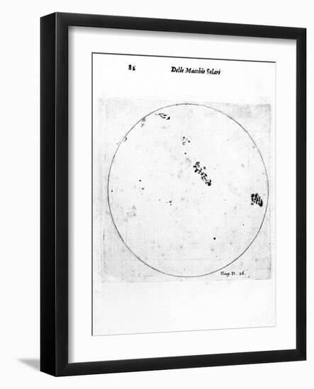 Galileo's Observation of Sunspots, 1613-Galileo Galilei-Framed Giclee Print