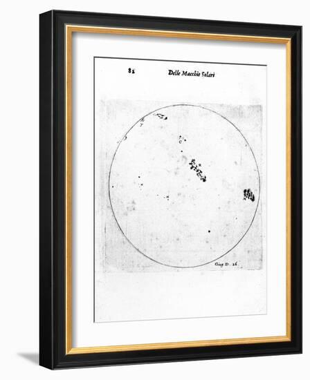 Galileo's Observation of Sunspots, 1613-Galileo Galilei-Framed Giclee Print