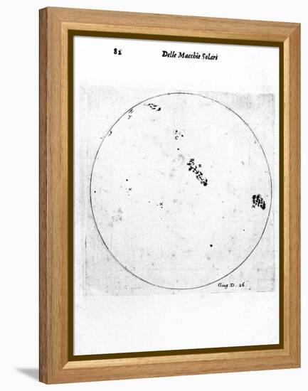 Galileo's Observation of Sunspots, 1613-Galileo Galilei-Framed Premier Image Canvas