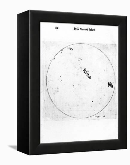 Galileo's Observation of Sunspots, 1613-Galileo Galilei-Framed Premier Image Canvas