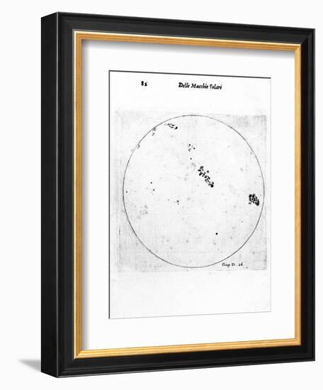 Galileo's Observation of Sunspots, 1613-Galileo Galilei-Framed Giclee Print