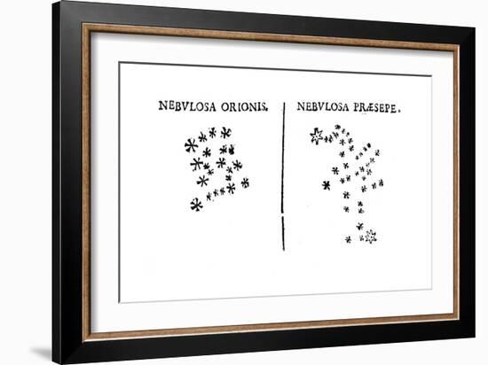 Galileo's Observation of the Star Cluster in Orion and of the Praesepe Cluster, 1610-null-Framed Giclee Print