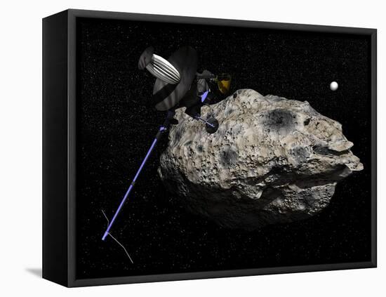 Galileo Spacecraft Discovering Asteroid 243 Ida and its Moon, Dactyl-null-Framed Stretched Canvas