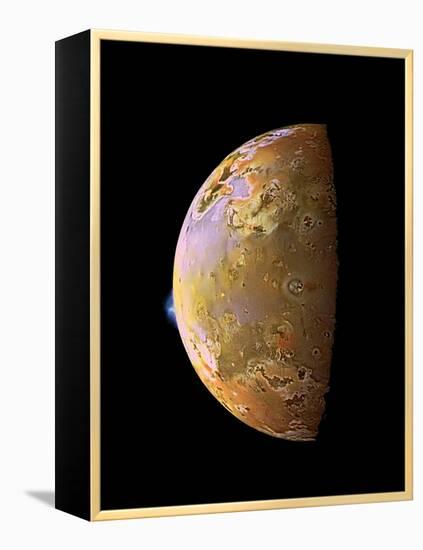 Galileo Spacecraft Image of a Volcanic Plume on Io-null-Framed Premier Image Canvas