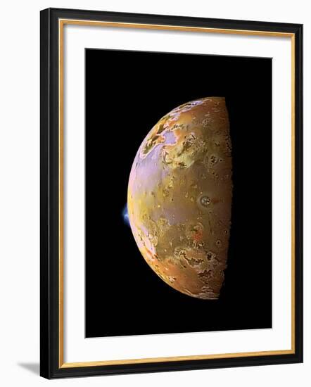 Galileo Spacecraft Image of a Volcanic Plume on Io-null-Framed Photographic Print