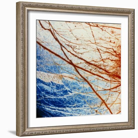 Galileo Spacecraft Image of Europa's Surface-null-Framed Premium Photographic Print