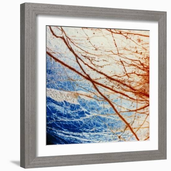 Galileo Spacecraft Image of Europa's Surface-null-Framed Premium Photographic Print