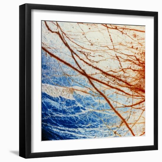Galileo Spacecraft Image of Europa's Surface-null-Framed Premium Photographic Print