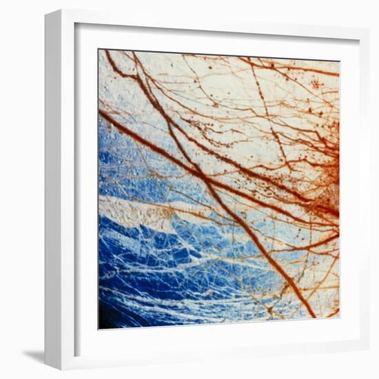 Galileo Spacecraft Image of Europa's Surface-null-Framed Premium Photographic Print