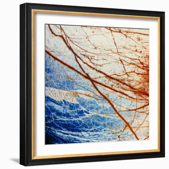 Galileo Spacecraft Image of Europa's Surface-null-Framed Premium Photographic Print