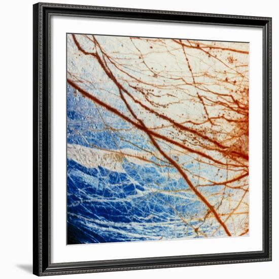 Galileo Spacecraft Image of Europa's Surface-null-Framed Photographic Print